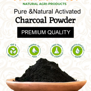 The activated charcoal powder in the face Scrub extracts impurities - dirt, oil & pollution - from your skin and deep cleanses your pores200 GM