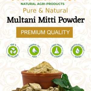 Agrenova 100% Natural Multani Mitti powder for Face, Skin and Hair| Fuller's Earth, Bentonite Clay (200 Grams)